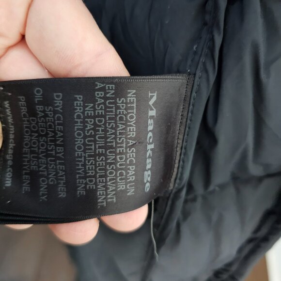 Mackage CALLA Agile-360 Stretch Black Silver Fox Size Large A6-1 - Picture 6 of 8